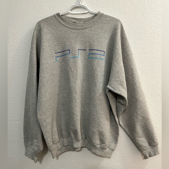 Vintage PlayStation 2 LAUNCH sweatshirt EXTREMELY RARE. 2000 Oct. Read Pls - Picture 1 of 11